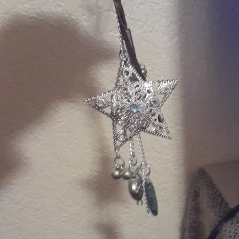 Rustic star lomg necklace